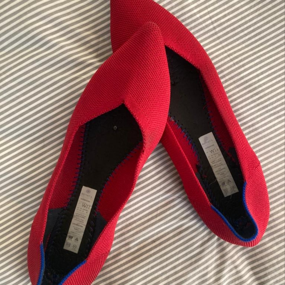 The Point Womens Rothy shoes Bright Red size 11